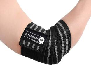 STEIGEN FITNESS Wrist Elbow Wraps Elastic Straps Brace Support for Weightlifting Workout Gym Wrist Support