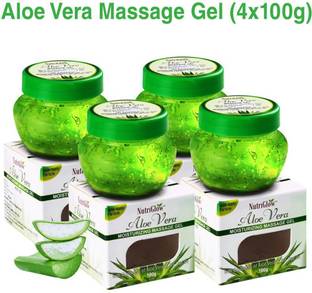 NutriGlow Aloe Vera Moisturizing Massage Gel 100gm Pack of 4