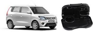 KOZDIKO 2pcs Black Color car Travel Food/Drink Tray Holder for - Maruti Suzuki WagonR Cup Holder Tray Table