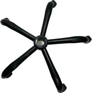 SOMRAJ Office Revolving Computer Study Chair Base (Black Base) Furniture Parts Accessories Fit to Every Chair (Universal Size) (with Black Wheel) Fixed Furniture Caster