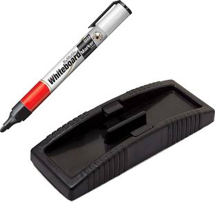 Eduway Non Magnetic Non magnetic Premium Non Magnetic Plastic White Board Duster With 1 Marker Dusters