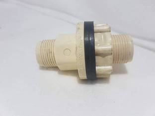 H HADDU CPVC Fittings Tank Nipple (3/4 inch) Set of 4 2-Way Coupling Pipe Joint