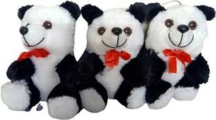 365 Degree Set of 3 Panda Bear Soft toy for kids ( Small Size )  - 10 cm