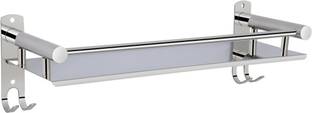 Welson Stainless Steel Bathroom Shelf/Kitchen Shelf/Bathroom Shelf and Rack/Bathroom Accessories Chrome Finish Silver Towel Holder