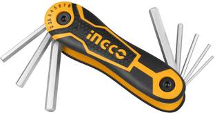 INGCO TOOLS MASTER HHK14081 Torque increasing 20% than CrV material Folding Hex Key set Folding Allen Key Set 1.5mm, 2.0mm, 2.5mm, 3.0mm, 4.0mm, 5.0mm, 6.0mm, 8.0mm Folding Allen Key Set