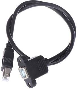 techut Micro USB Cable 0.5 m 50cm USB 2.0 Type B Male to Type B Female Printer Extension Panel Mount Screw Hole cable