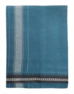 प्रकाशम कॉटन Mens Thalapathi Border Peacock Green Colour Single (1.28X2.00 mtrs) पुरुषों के लिए धोती