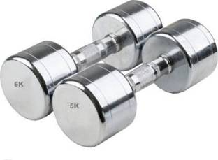 Kiraro Premium Quality Steel Dumbbell (5KG *2) Fixed Weight Dumbbell