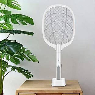 Kwikk 2 in 1 Rechargeable Mosquito Racket with Stand Electric Insect Killer Indoor