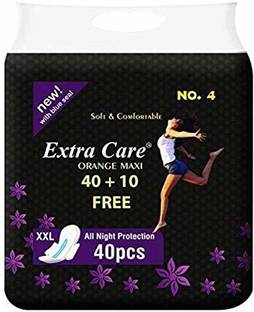 Extra Care Overnight Maxi Sanitary Pad 40 Pcs + 10 Pantiliners Sanitary Pad