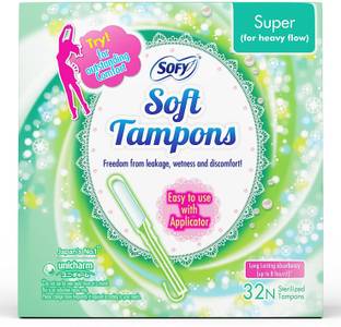 सोफी SOFT TAMPONS, SUPER (FOR HEAVY FLOW) टैम्पोन्स