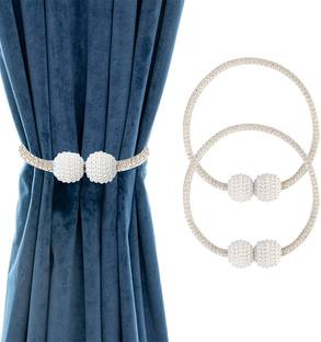 TREXEE Beige Tieback Hook, Tassels Metal