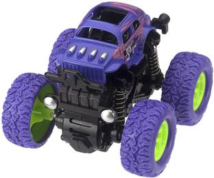 K A Enterprises Monster Truck Push and go Toy 4wd Car Friction Powered Cars 4 Wheel Drive Vehicles for Kids PURPLE COLOR (1 Pcs)