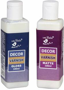 LITTLE BIRDIE Craft Store 39471 Varnish, Matte and Glossy Finish 100 ml Matte Varnish