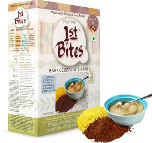 1st Bites Baby Food (8-24 Months) Stage-2, 100% Organic Ragi & Dal|Infant| Cereal