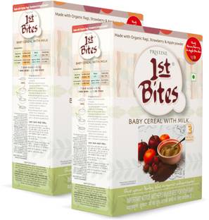 1st Bites Baby Food (10-24 Months) Stage-3, 100% Organic Ragi, Strawberry & Apple| Cereal