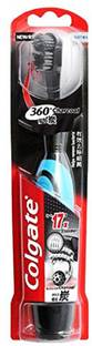 Colgate 360 Charcoal Battery Powered, Deep Clean with Floss-Tip Bristles Electric Toothbrush
