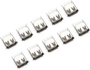 ERHIndia Pack of 10 USB Connector – A Female Straight Power Supply Electronic Hobby Kit