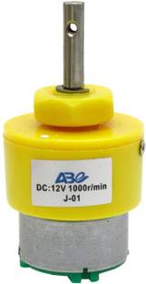 ERHIndia 1000 RPM Dc 12V High Torque Electric Micro Speed Yellow Geared Motor for robotic and science projects Educational Electronic Hobby Kit