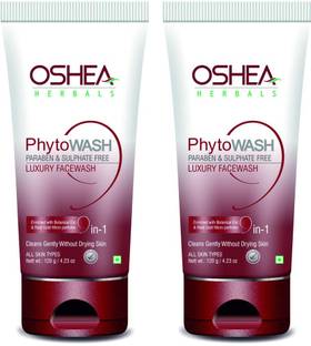 Oshea Herbals Phytowash Paraben & Sulphate Free Luxury Clean Gentle without Drying Skin  Each120g Pack of 2 Face Wash