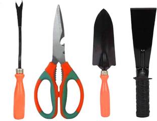 AGT Gardening Tool Kit Set of 4 Trowel, Scissor, Shovel and Weeder Garden Tool Kit