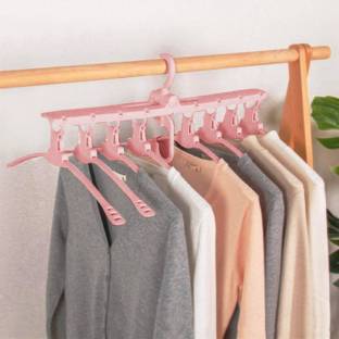 KROOH Multi-Function 360 Degrees Rotatable Hook Storage Rack Magic Rotating Anti-Skid Folding Drying Rack Portable Hanging Household Wet and Dry Clothes Hanger Closet Hook Plastic Pack of 1 Hangers Plastic Shirt Hanger For  Shirt