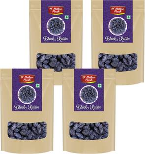 D NATURE FRESH Black Raisins 1Kg (250g x4) Raisins