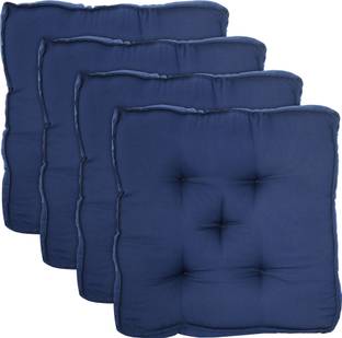 KUBER INDUSTRIES Microfibre Chair Pad Pack of 4 Solid