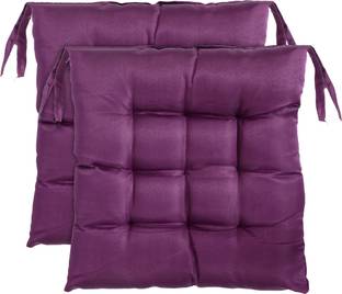 KUBER INDUSTRIES Microfibre Chair Pad Pack of 2 Solid