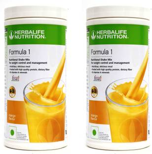 HERBALIFE Formula 1 Nutritional Shake Mix - Mango Flavor 2 Pcs Pack For Weight Loss Plant-Based Protein