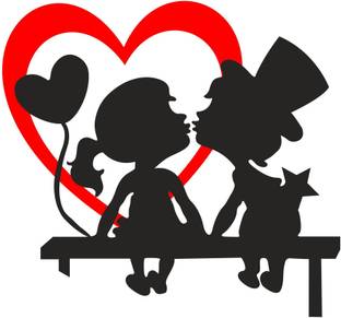 Saiii Designs 76 cm "Cute Baby Kiss" Wall Stickers ( Pack Of 1 ) Self Adhesive Sticker