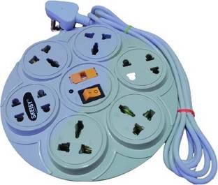 Leavess 8+1 Multi Plug Points Universal Sockets Strip, LED Indicator & Master Switch 8  Socket Extension Boards