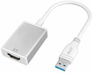 dhruvga USB 3.0 to HDMI Adapter HD 1080P Video Cable Converter with Audio Output Compatible with PC Laptop HDTV TV External Video Card (DHV-ADP-0011) USB Hub