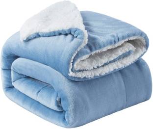 BSB HOME Solid Double Sherpa Blanket for  Heavy Winter