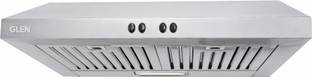 Glen Straight Line Kitchen Chimney 6000 Junior Stainless Steel Baffle Filters 60cm, Airflow 1000 m3/h ...