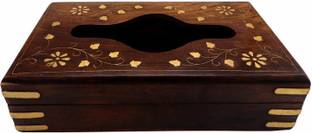 Voody 1 Compartments Wooden Tissue Holder