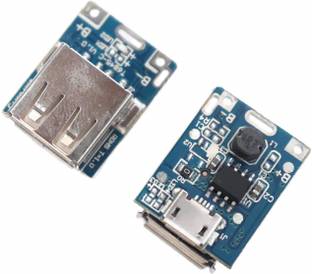 ERHIndia 5V Boost Step Up Power Module Lithium Battery Charging Protection LED Indicator USB for DIY Charger (2pcs) Alternative Energy Electronic Hobby Kit