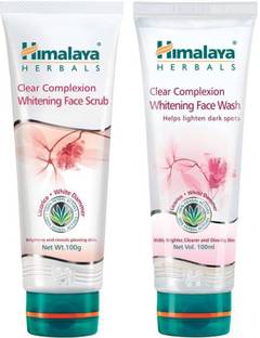 HIMALAYA Clear Complexion Whitening Scrub &  (Set of 2) Face Wash