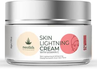 NEOLITH Skin Lightning Cream With Vitamin C | Brightening | Whitening | Oil Free, Quick Absorbing | All Skin types | For Women & Men | 92% ORGANIC | No Parabens, Silicones, Color, Mineral Oil