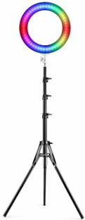 SONVI 10 inch RGB Ring Light with Tripod Stand and Phone Holder Ring Flash