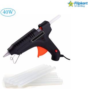 Flipkart SmartBuy 40W Black Hot Melt Glue Gun with 10 Glue Sticks, Size - 11MM x 23CM Standard Temperature Corded Glue Gun