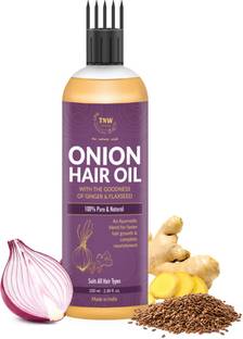 TNW - The Natural Wash ONION HAIR OIL with the goodness of ginger & flaxseed 100% pure & natural Hair Oil