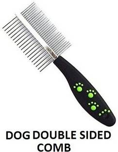 Hachiko Best Quality Double Sided Pet Comb Stainless Steel Pin with Paw Symbols for Removing Shedding Comb Basic Comb for Dog Basic Comb for  Dog, Cat, Rabbit, Hamster