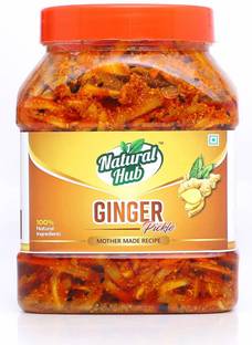 नैचुरल हब Homemade Natural Ginger Pickle, Organic Kashmiri Adrak Ka Achaar