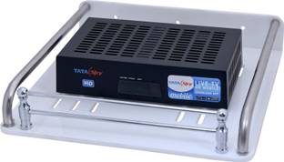 bahulya Acrylic Multi Purpose Setup Box Stand TV Receiver Rack WiFi Modem Wall Mount Self Acrylic, Steel Wall Shelf