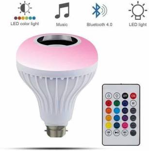 Webilla LED Music Light Bulb | B-22 led Bulb with Bluetooth Speaker RGB Changing Color Lamp Built-in Audio Speaker with Remote Control for Home | Bedroom | Party Decoration 12 W Bluetooth Speaker