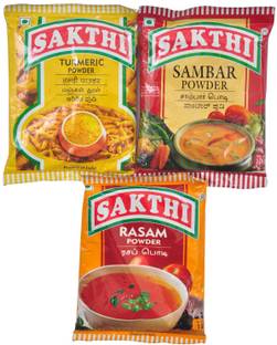 Sakthi Spices Combo 100gm of Sambar, Rasam and Turmeric Masala Powder
