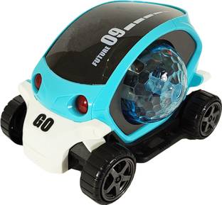 Humaira Stunt Car Bump and Go Toy with 3D Lights & Sounds Musical Car Battery Operated Toy for Kids Boys