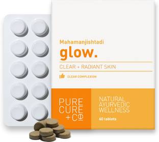 PURECURE+CO Glow:For Healthy Skin, Clear Complexion Ayurvedic Mahamanjishtadi Tablet (60)