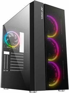 Ant Esports ICE-511MT Mid Tower Mesh Gaming Cabinet Computer Case Supports E-ATX, ATX, Micro-ATX, Mini-ITX Motherboard with Sliding Tempered Glass Side Panel, 4 x 120mm Auto-RGB Front & Rear Fans Mid Tower Cabinet